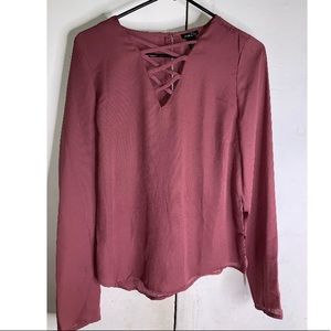stitch front blouse